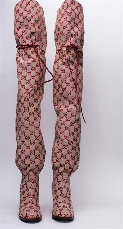 gucci over the knee boots replica|gucci monogram thigh high boots.